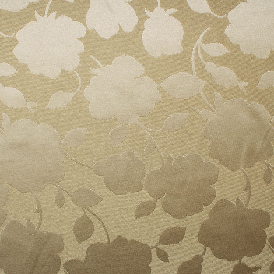 Beige Grosgrain Floral Jacquard (A 3m Piece)