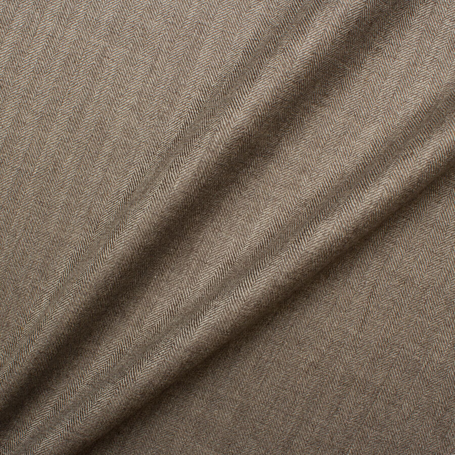 Brown Herringbone Cashmere & Silk Suiting (A 3.10m Piece)