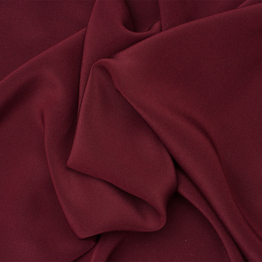 Burgundy Silk Crêpe de Chine