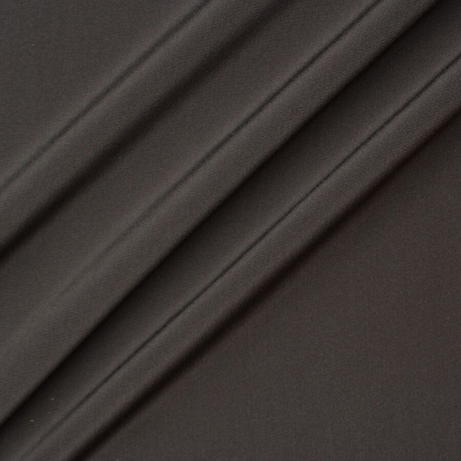 Grey Pure Silk Crêpe de Chine