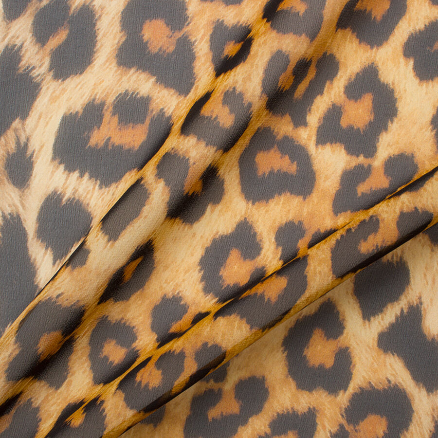 Animal Printed Pure Silk Chiffon (A 3.10m Piece)