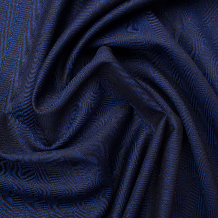 Dark Blue Superfine 'Emotion' Pure Wool Suiting