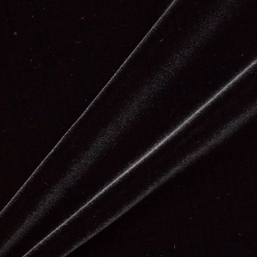 Super Shine Black Plain Velvet