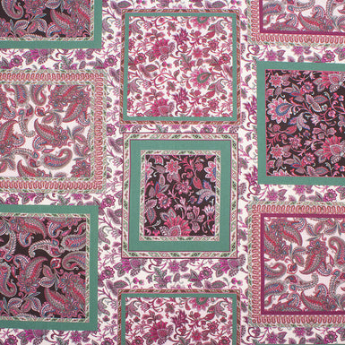 Pink/Maroon Patchwork Printed Viscose