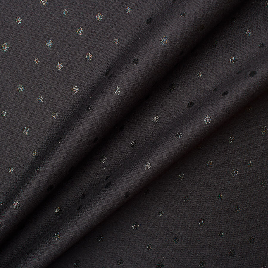 Black Metallic Spotted Viscose Blend