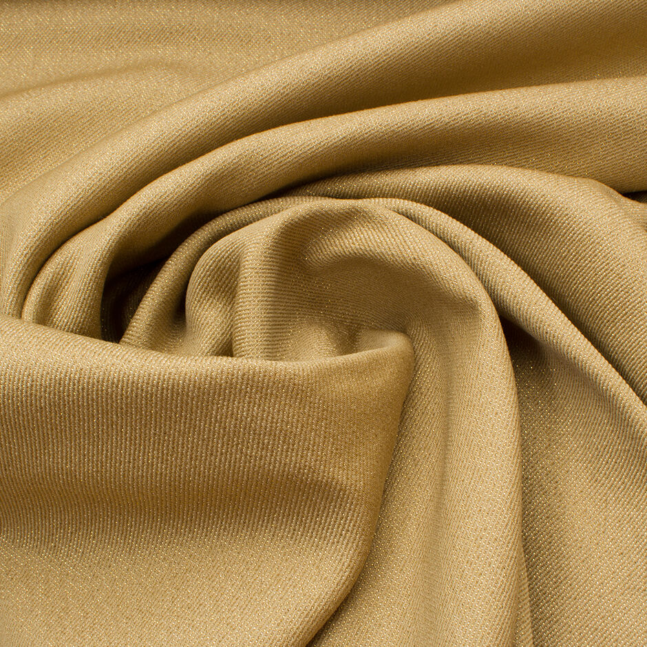 Deep Gold Metallic Wool Blend