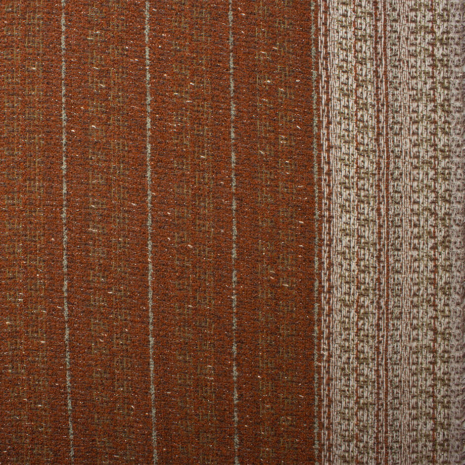 Rusty Brown Metallic Wool Bouclé