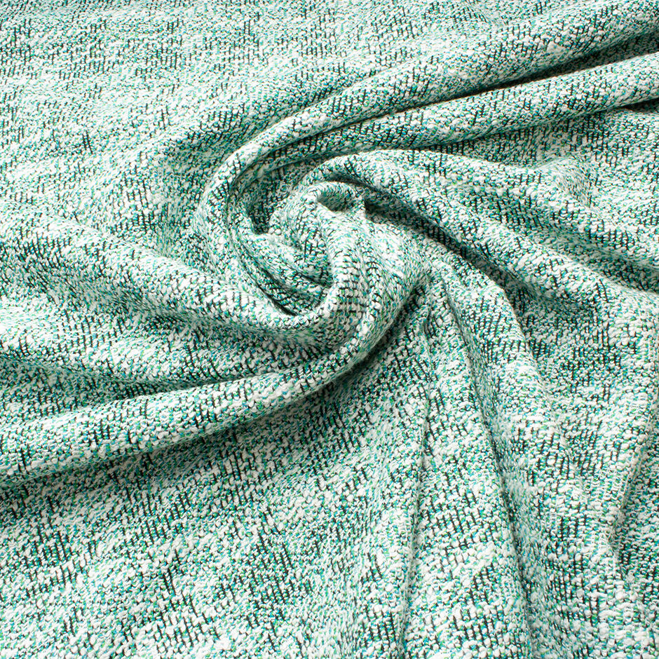 Mint Green Melange Wool Blend Jersey