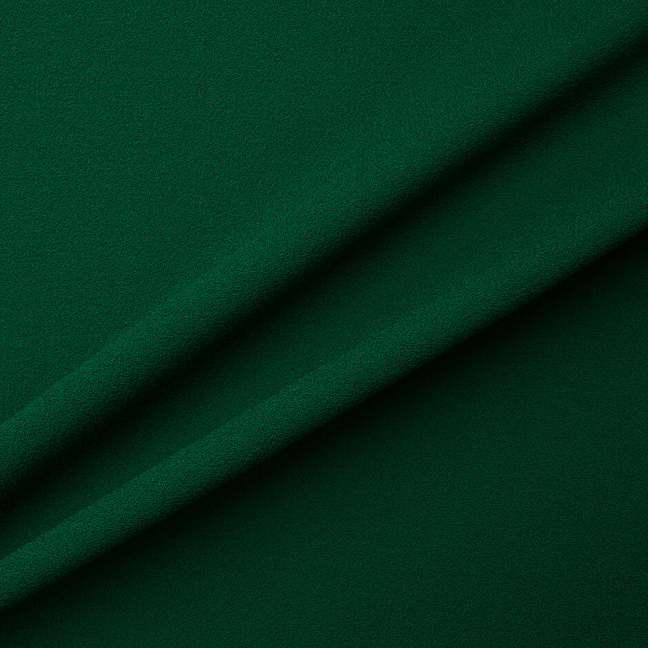 Dark Emerald Green Single Wool Crêpe