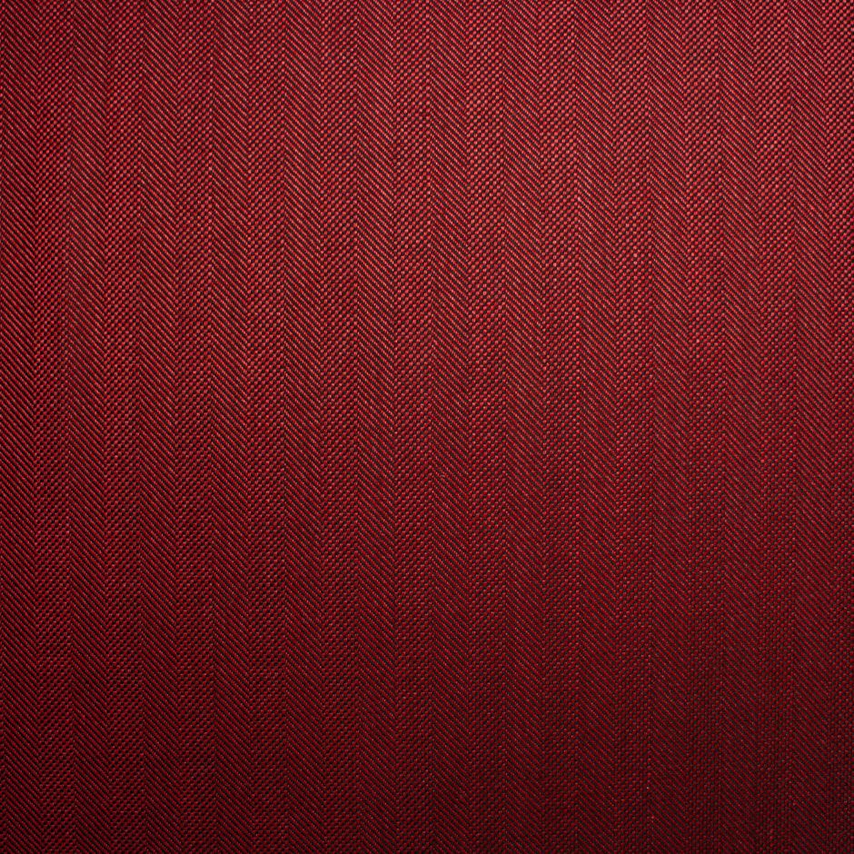 Maroon Wool & Silk Blend Herringbone Suiting