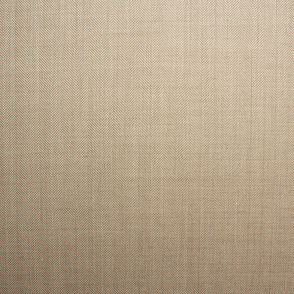 Brown & Ivory Herringbone Wool & Silk Suiting Fabric