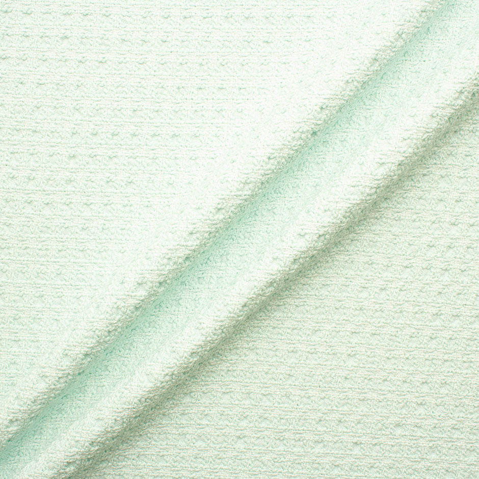 Pale Mint Green Cotton & Polyester Bouclé Fabric (A 1.80 Piece)