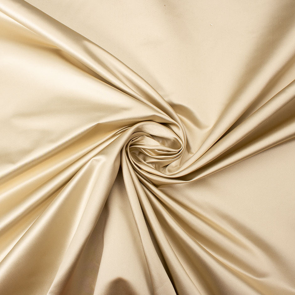 Vanilla & Soft Blue Double Sided Duchess Silk Satin