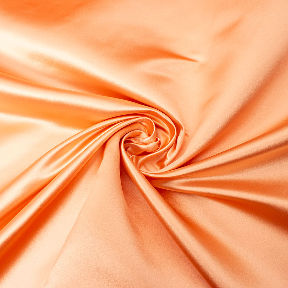 Apricot Silk Blend Duchess Satin