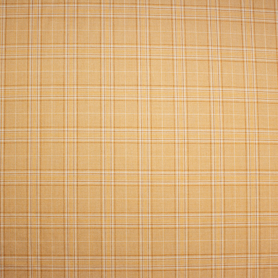 Soft Camel Checkered Cashmere & Silk Blend Suiting