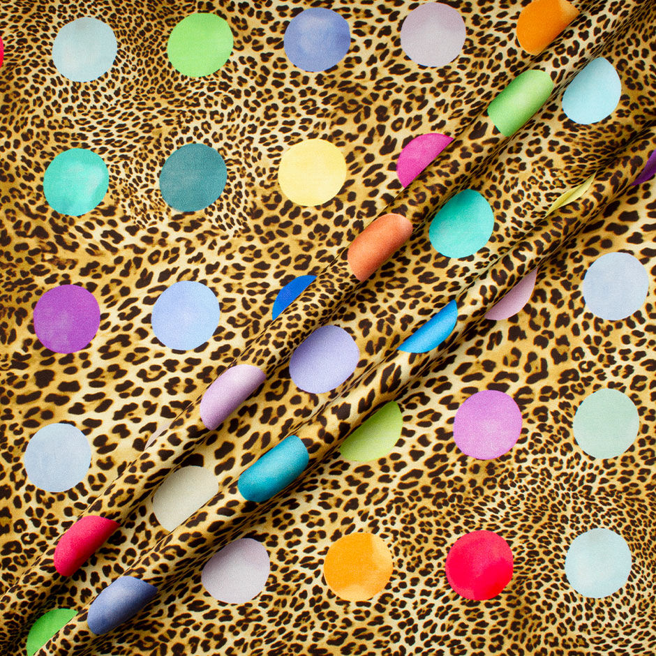 Multi-Coloured Dotted Animal Printed Pure Cotton