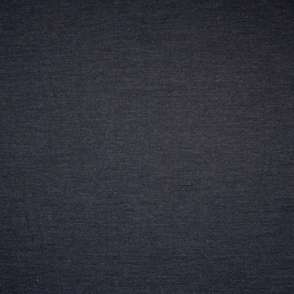 Slate Blue Herringbone Brushed Cotton (A 1m Piece)