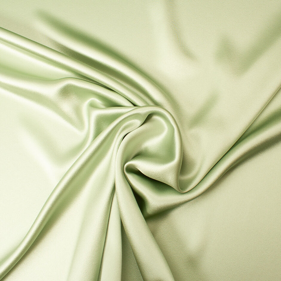 Pistachio Green Silk Satin Double Crêpe (A 2.40m Piece)