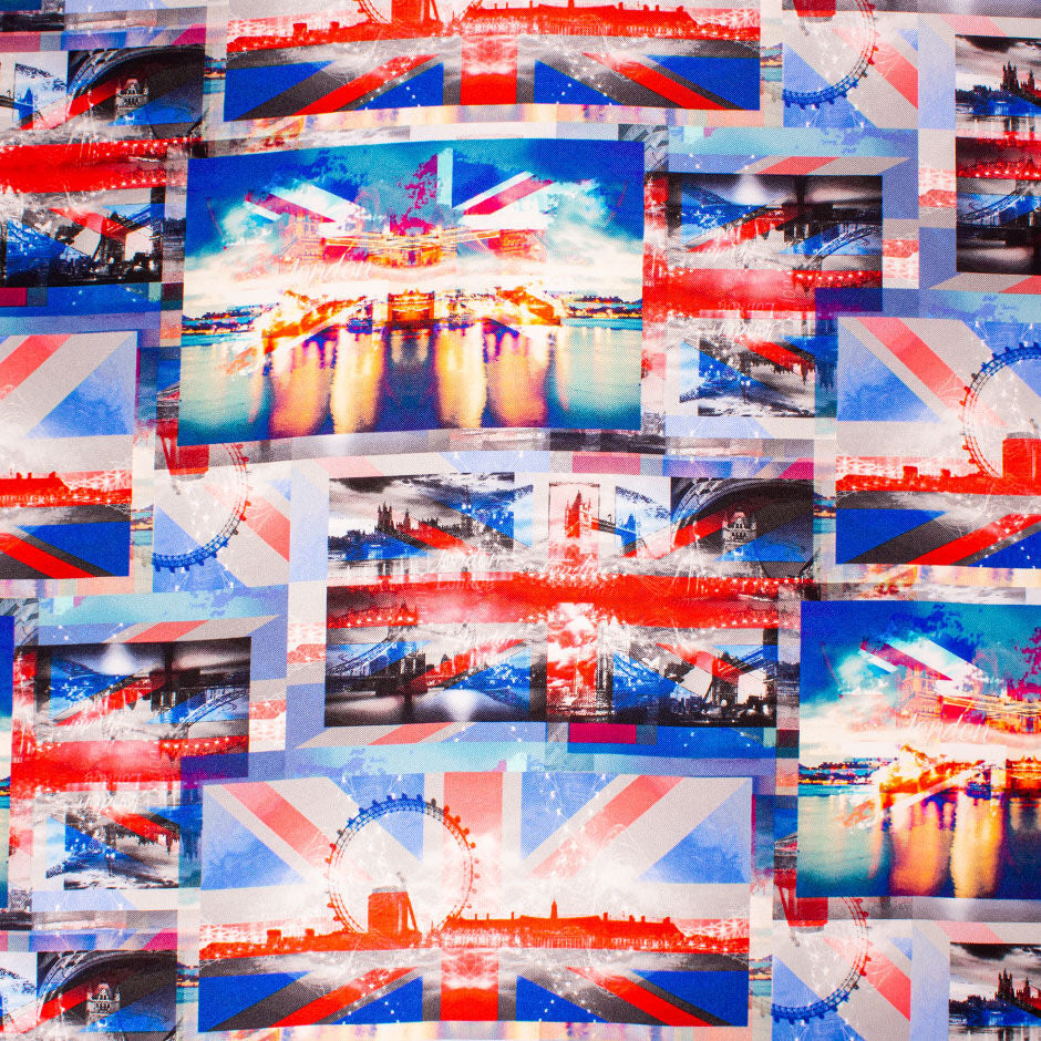 Iconic London Union Jack Pure Silk Twill