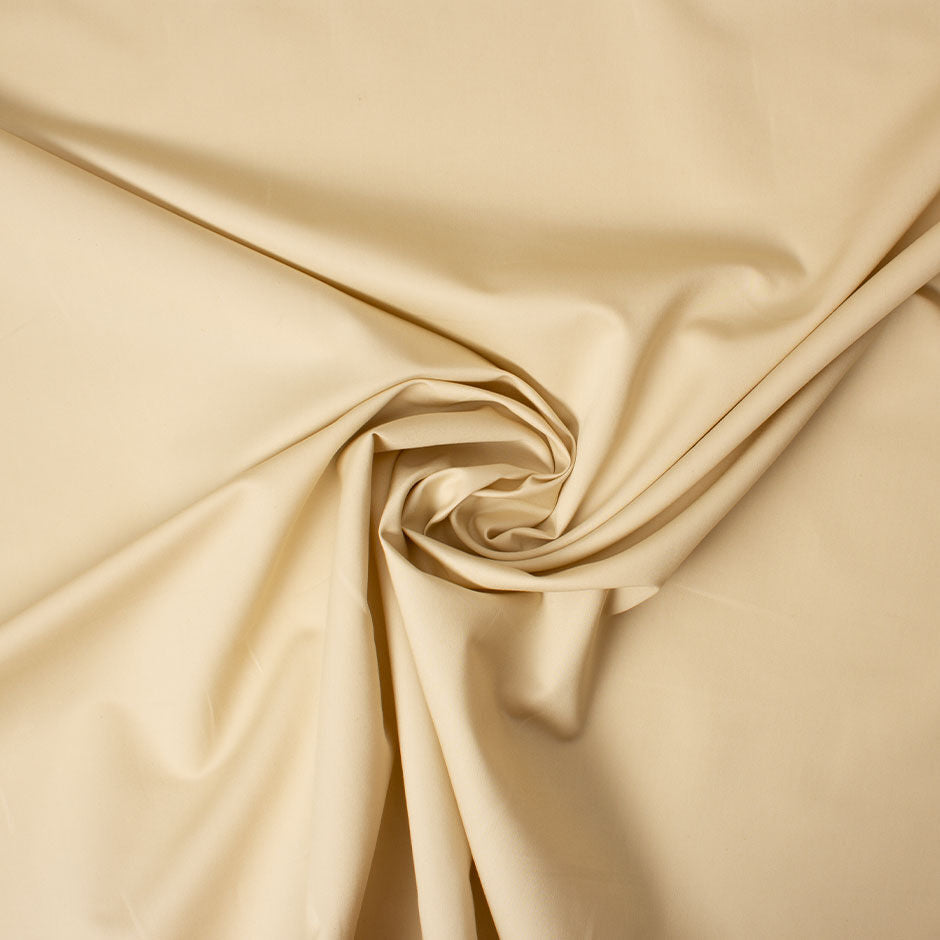 Soft Beige Silk & Cotton Blend Shirting