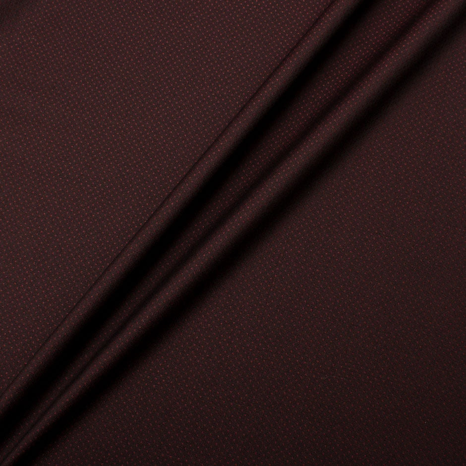 Dark Burgundy Super 110s Pure Jacquard Wool