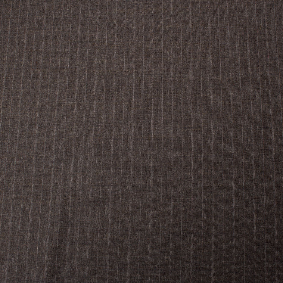 Dark Grey Pinstripe Superfine Suiting (A 2.35m Piece)