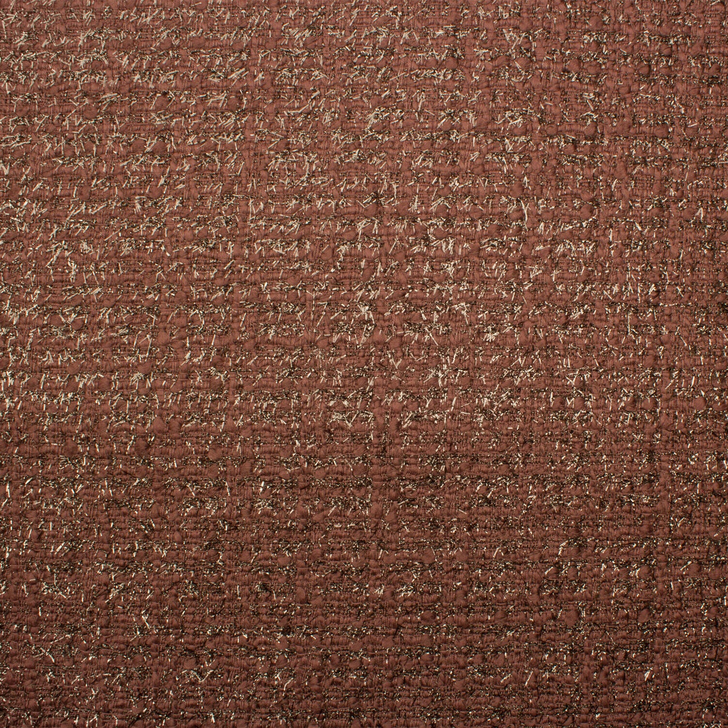 Chocolate Brown Lurex Wool Bouclé