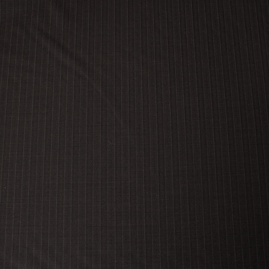 Deep Brown Pinstriped Wool & Silk Suiting (A 2.65m Piece)