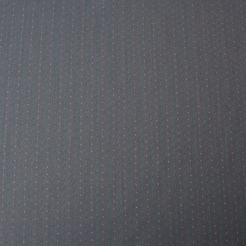 Pinhead & Striped Slate Grey Pure Wool Suiting (A 2.30m Piece)