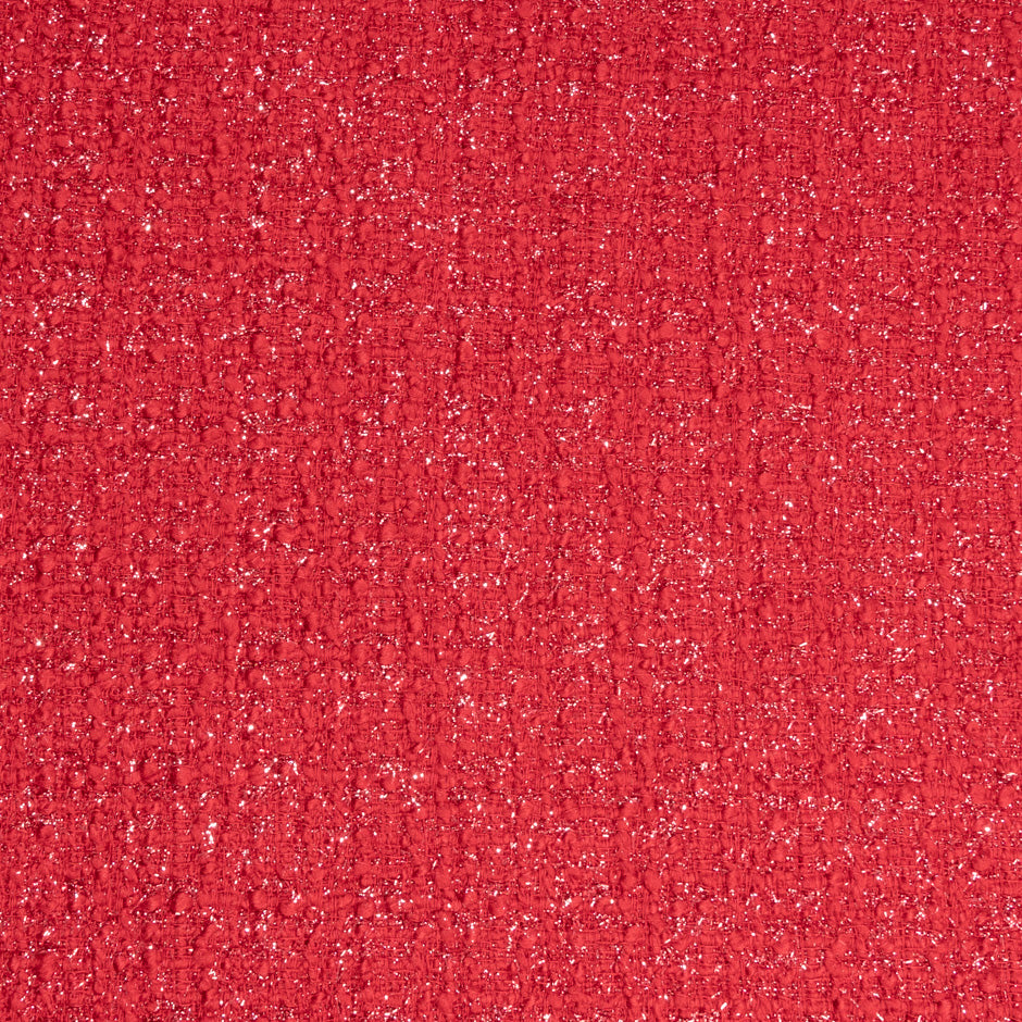 Red Lurex Wool Bouclé