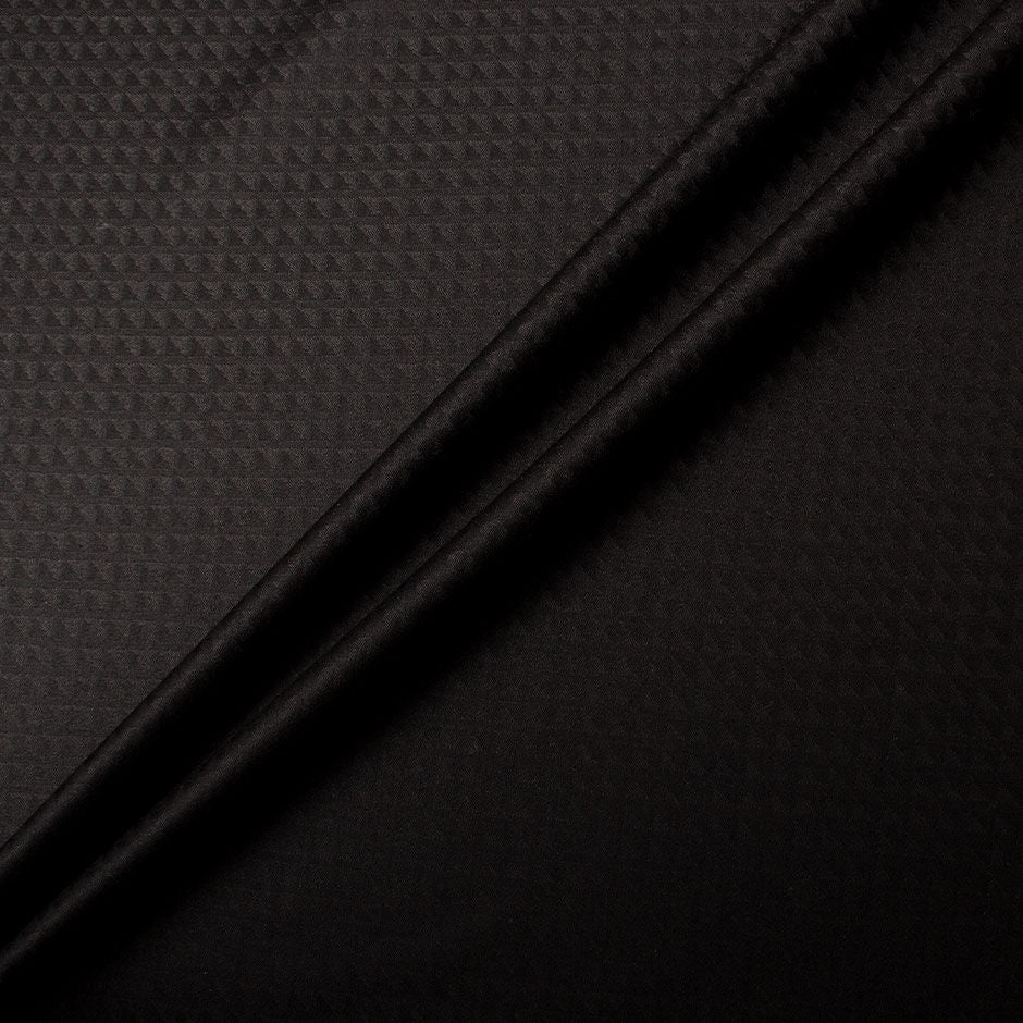 Black Superfine Super 150s Jacquard Suiting