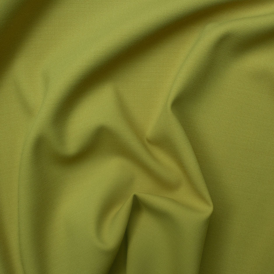 Avocado Green Wool Gaberdine