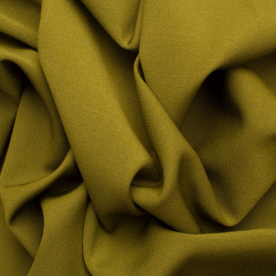 Rich Olive Green Wool Gaberdine