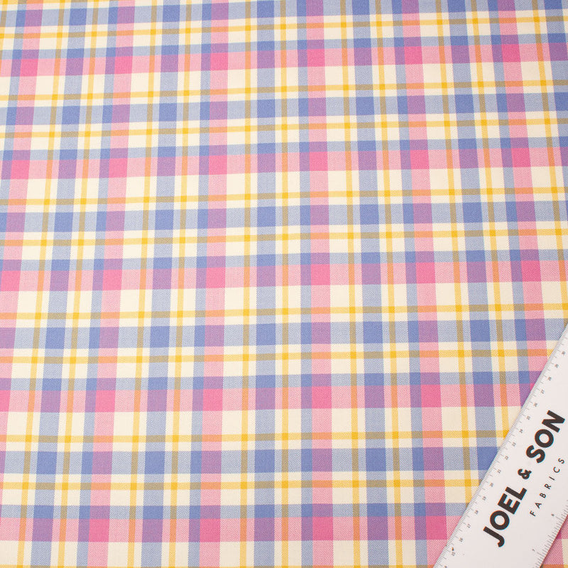 Pink Plaid Fabric, Checkered Tartan Plaid Pattern Design Fabric by the Yard  -  Norway