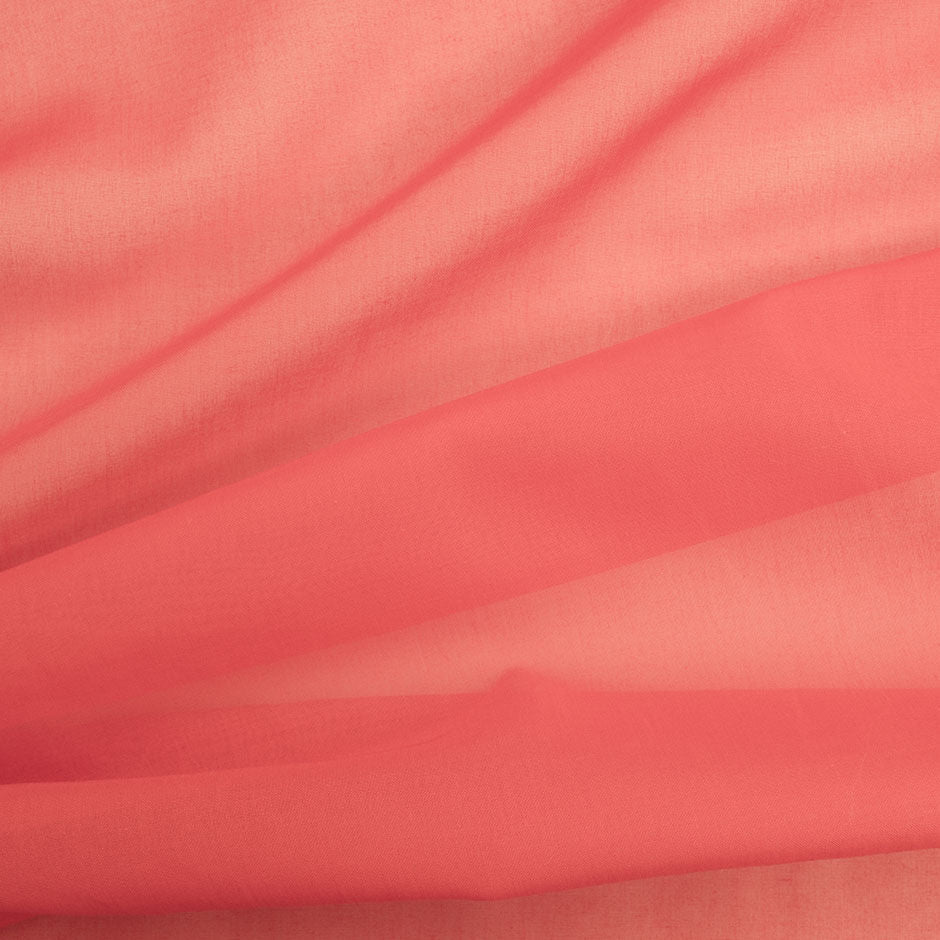 Coral Coloured Pure Cotton Voile