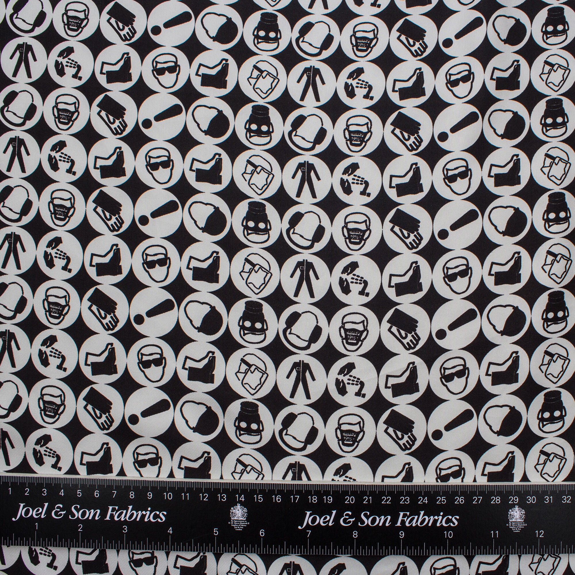 Black & White Signs Pure Silk Twill