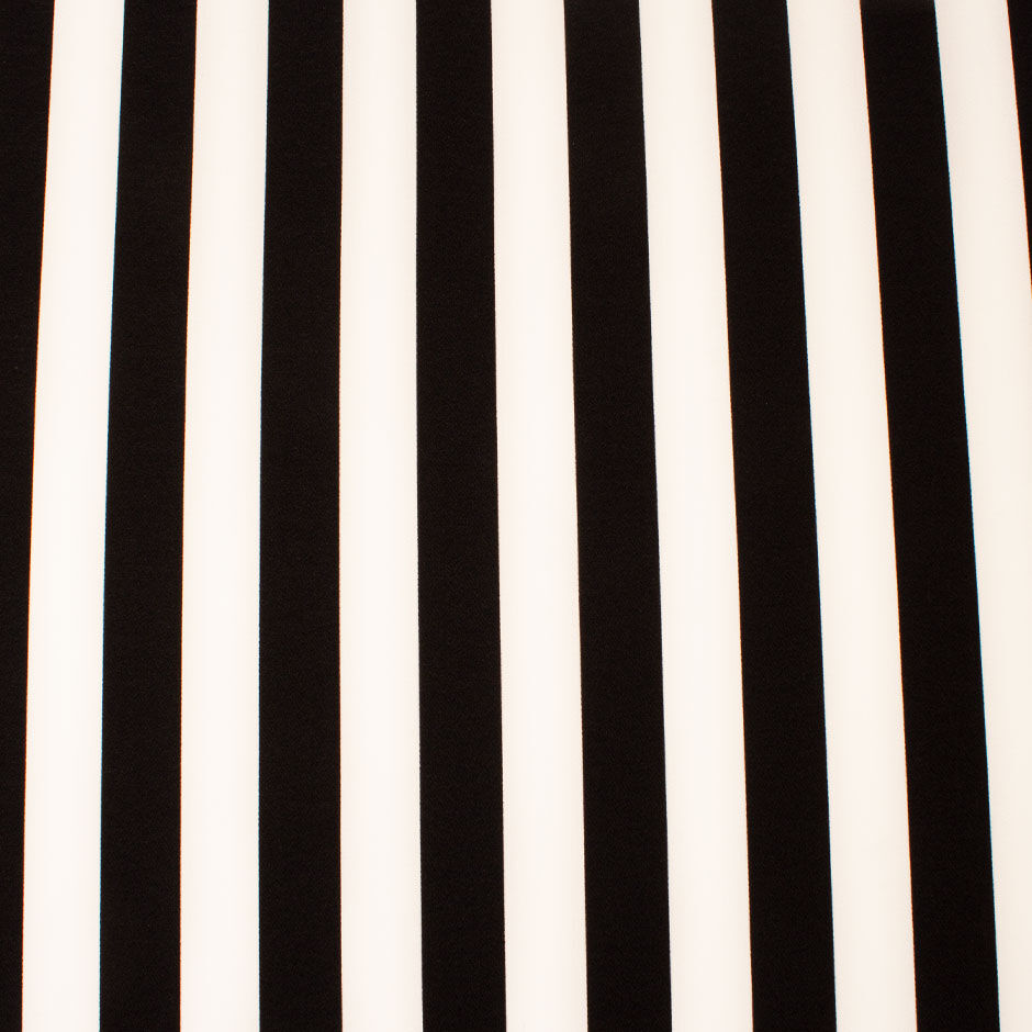 Monochrome Striped Stretch Microfibre