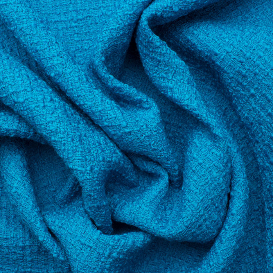 Sea Blue Wool Bouclé