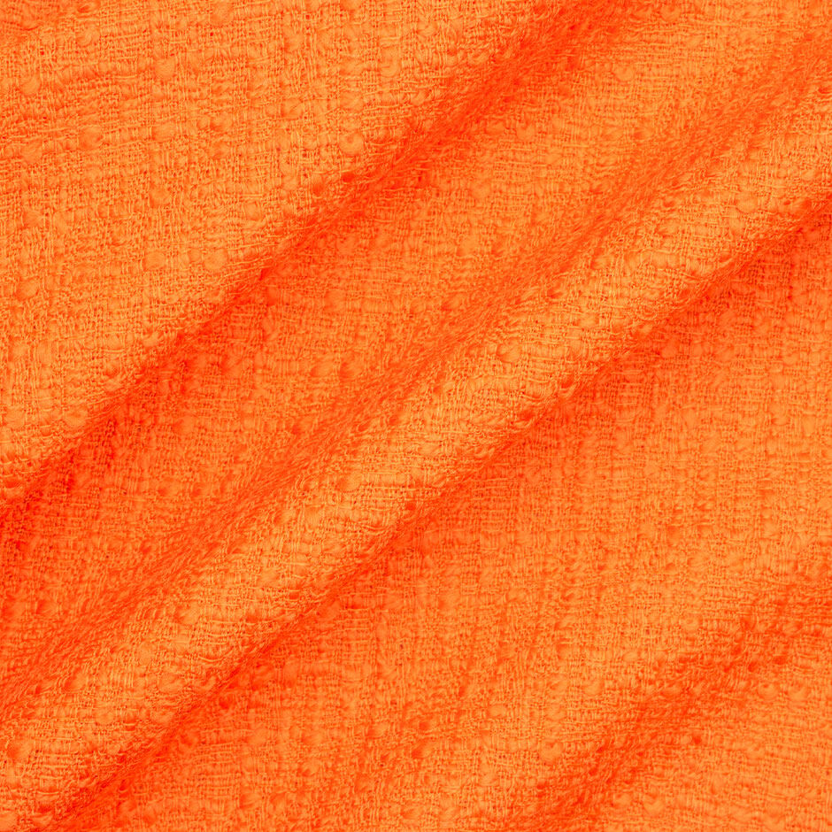 Bright Tangerine Wool Bouclé