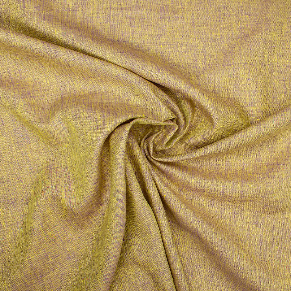 Canary Yellow & Purple Two-Tone Handkerchief Linen (A 3m Piece)