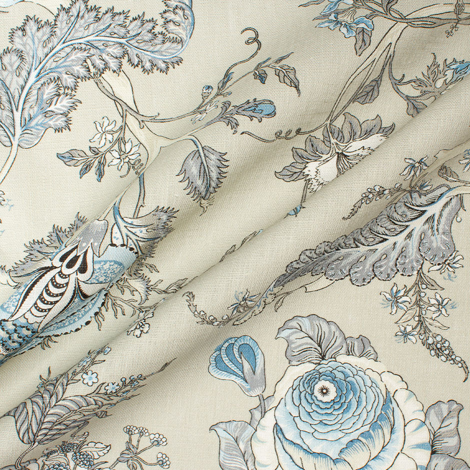 Floral Printed Heavy Weight Pure Linen (A 2.65m Piece)