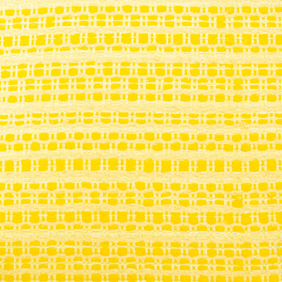 Yellow Floral Double-Sided Mixed Fibre Bouclé