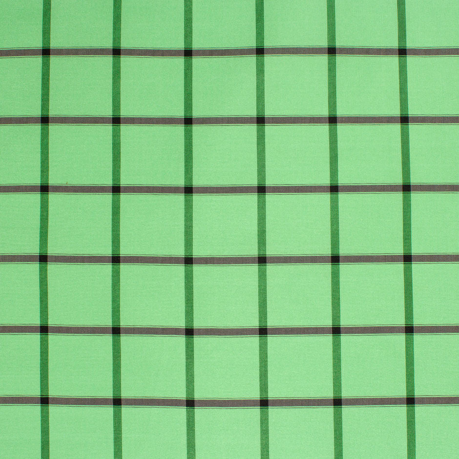 Rich Green Checkered Pure Silk Taffeta