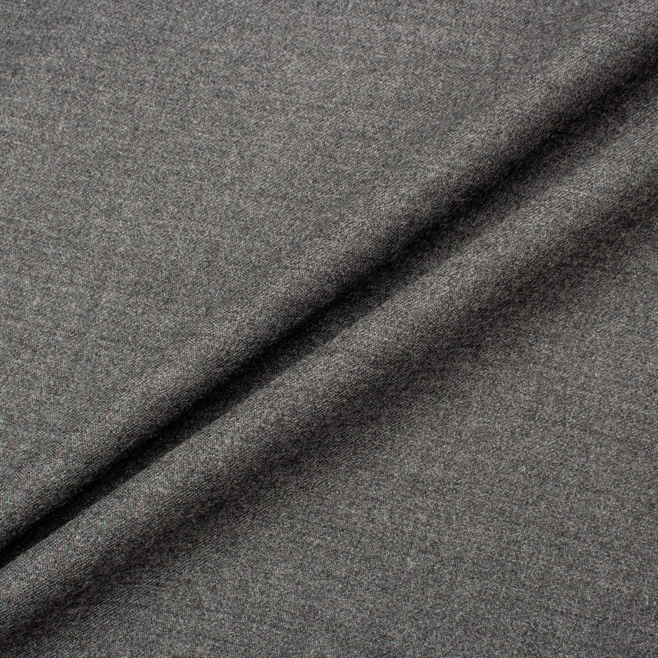 Mid Grey Pure Wool Suiting (A 2.30m Piece)