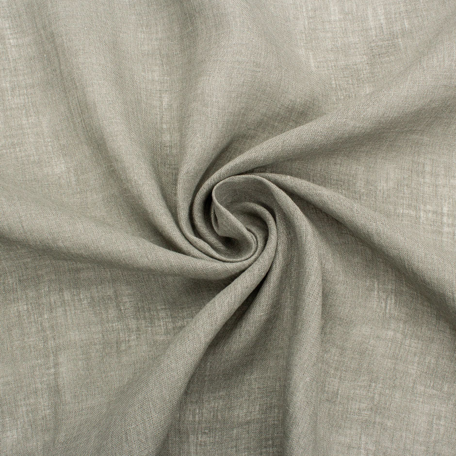 Mid Grey Pure Linen Shirting