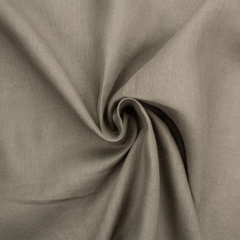 Taupe/Grey Plain Lighter Weight Linen