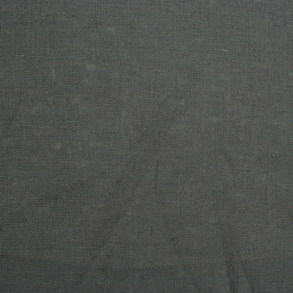 Dark Grey Plain Italian Pure Linen