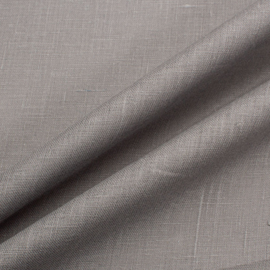 Plain Mid Elephant Grey Pure Linen