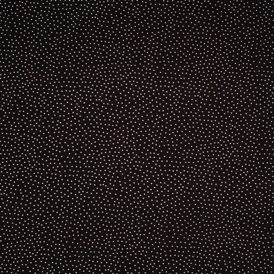 White Spotted Black Cotton Tana Lawn