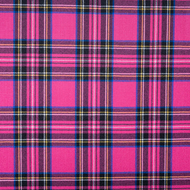 Pink & Multi-Coloured Pure Wool Tartan